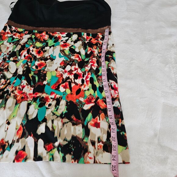 Calvin Klein Plus Size 14W Sheath Dress in Black/Tomato Multi-Color Floral - Picture 7 of 8